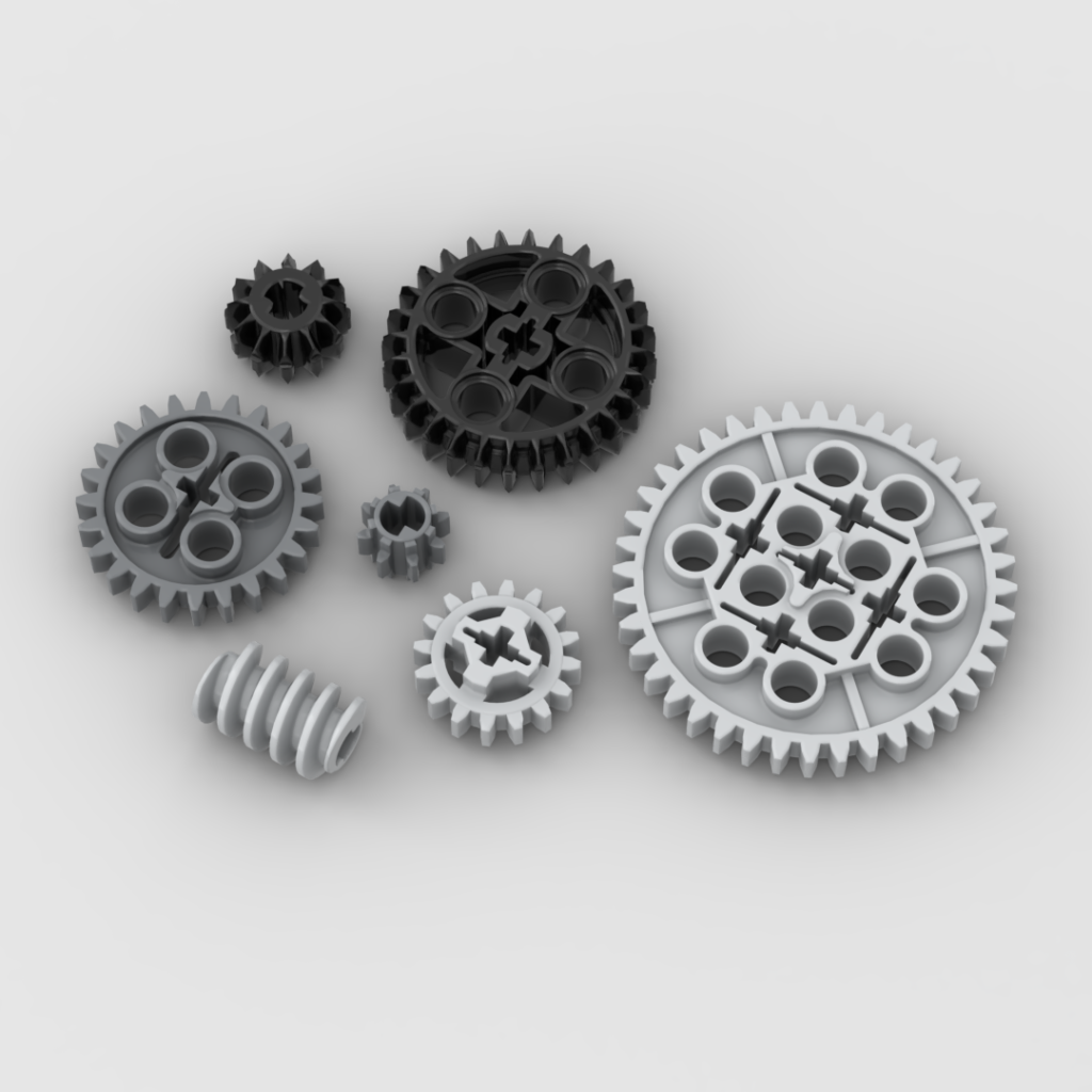Types of Gears used in the Lego Star Tracker Version 1