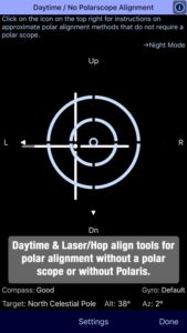 Daytime Polar Alignment Feature