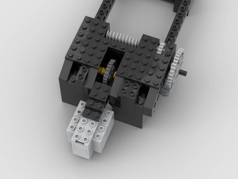 Lego Star Tracker Version 5 - Gear Train Top View