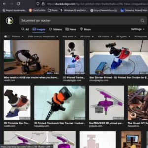 3D-Printed Star Tracker Web Search