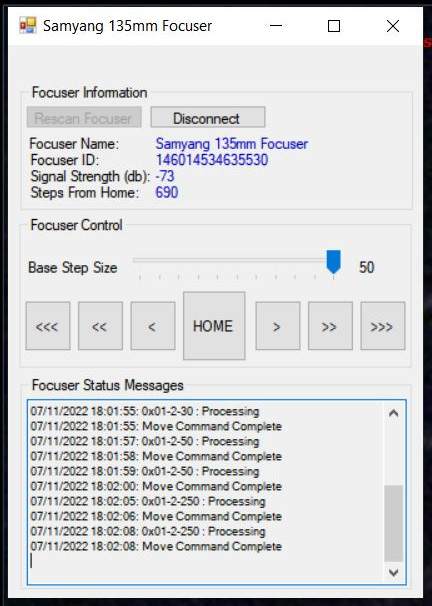 Focuser Windows App