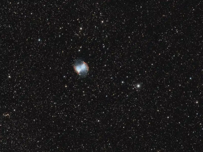 M27 - ASI183MC Pro CMOS Camera, Gain 111, Offset 20, Cooling 0C, RedCat51, Exp 370 @ 29s - Post: SIRIL