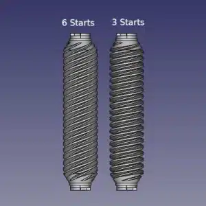 6 Start vs 3 Start Worm Profile